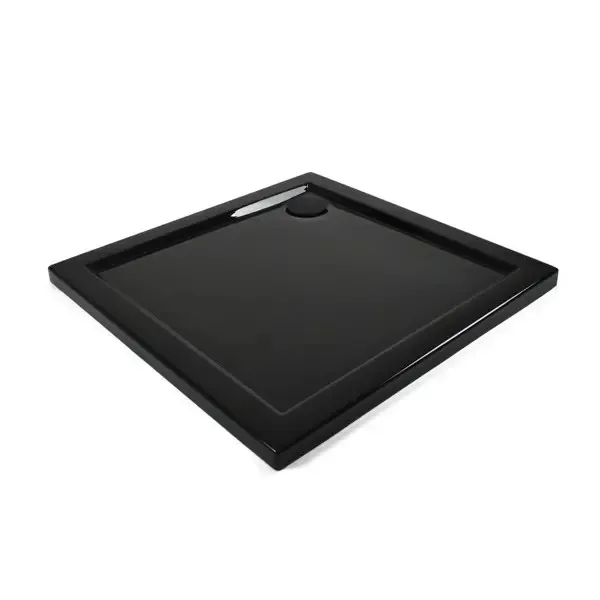 Душевой поддон Metakam Apart Black квадратный акриловый 100x100 см сифон в комплекте-0
